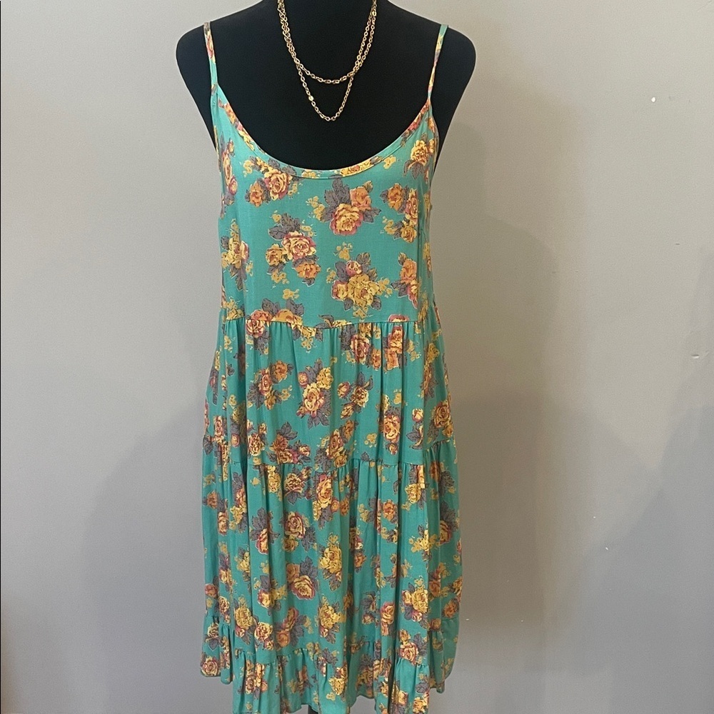 Floral minty green Dress summer vibes